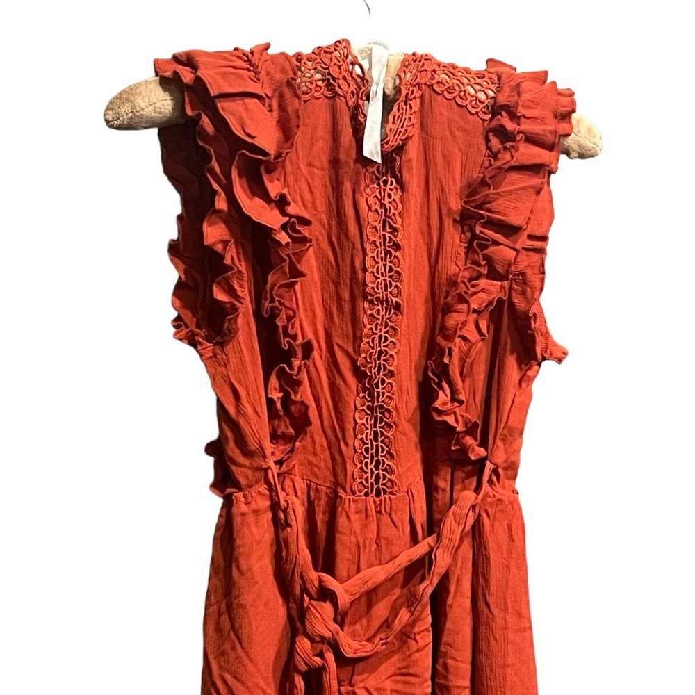 Orange Ruffle Dress - Picture 3 of 6